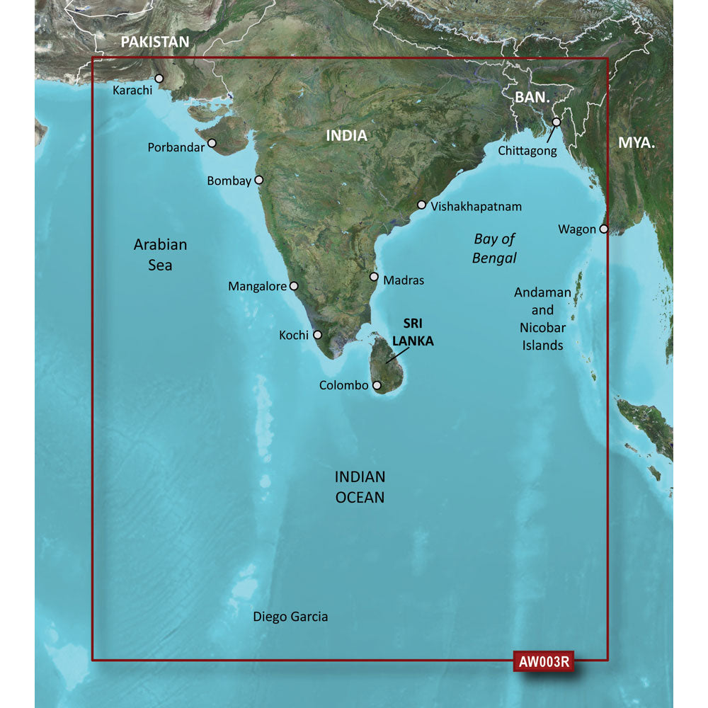 Garmin BlueChart g3 HD - HXAW003R - Indian Subcontinent - microSD/SD