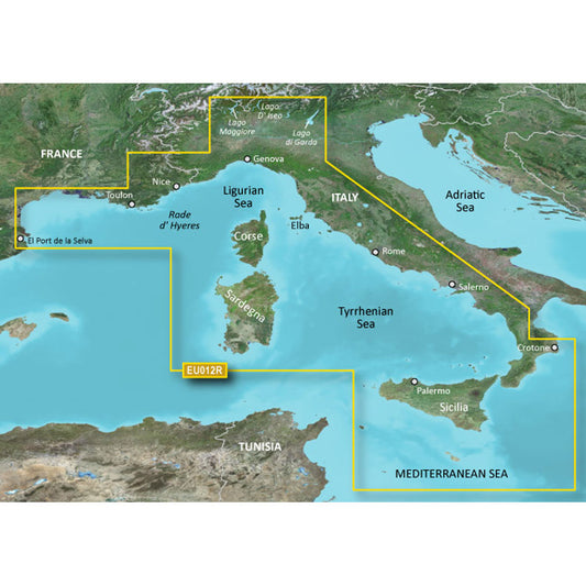 Garmin BlueChart g3 HD - HXEU012R - Italy West Coast - microSD/SD