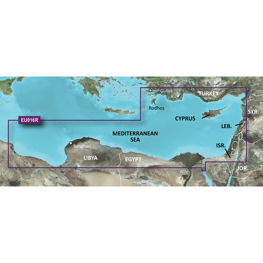 Garmin BlueChart g3 HD - HXEU016R - Mediterranean Southeast - microSD/SD