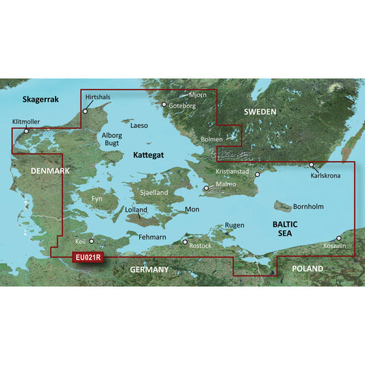 Garmin BlueChart g3 HD - HXEU021R - Denmark East  Sweden Southeast - microSD/SD