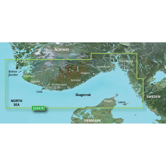 Garmin BlueChart g3 HD - HXEU041R - Oslo - Skagerak - Haugesund - microSD/SD