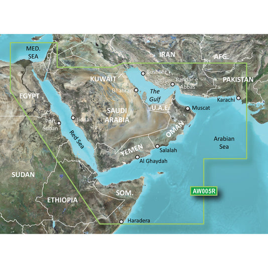 Garmin BlueChart g3 HD - HXAW005R - The Gulf  Red Sea - microSD/SD