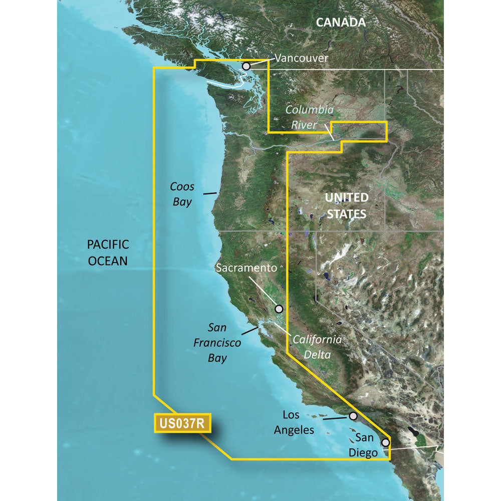 Garmin BlueChart g3 Vision HD - VUS037R - Vancouver - San Diego - microSD/SD