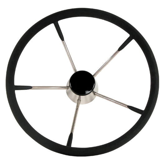 Whitecap Destroyer Steering Wheel - Black Foam, 15" Diameter