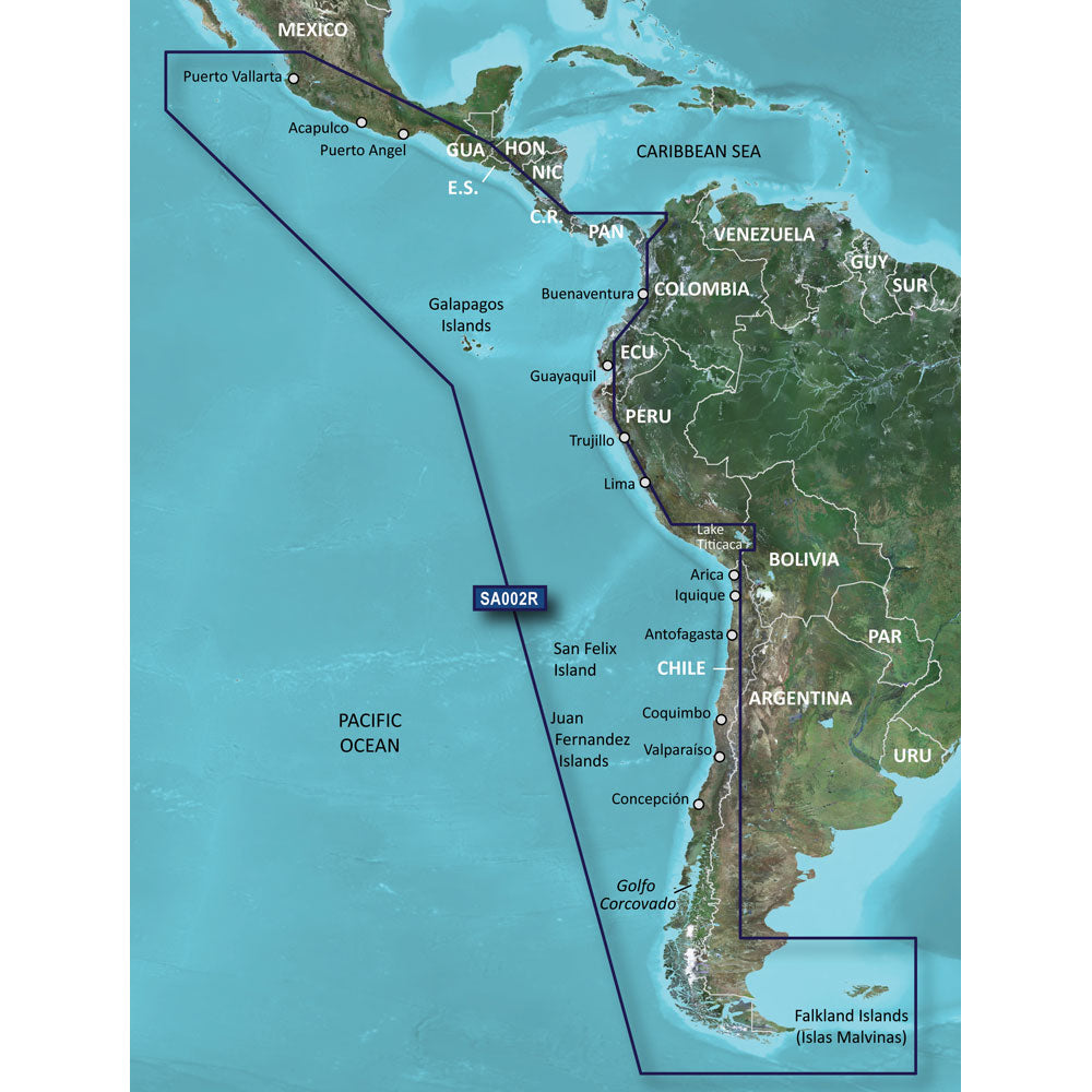 Garmin BlueChart g3 HD - HXSA002R - South America West Coast - microSD/SD