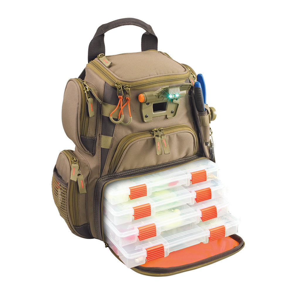 Wild River RECON Lighted Compact Tackle Backpack w/4 PT3500 Trays