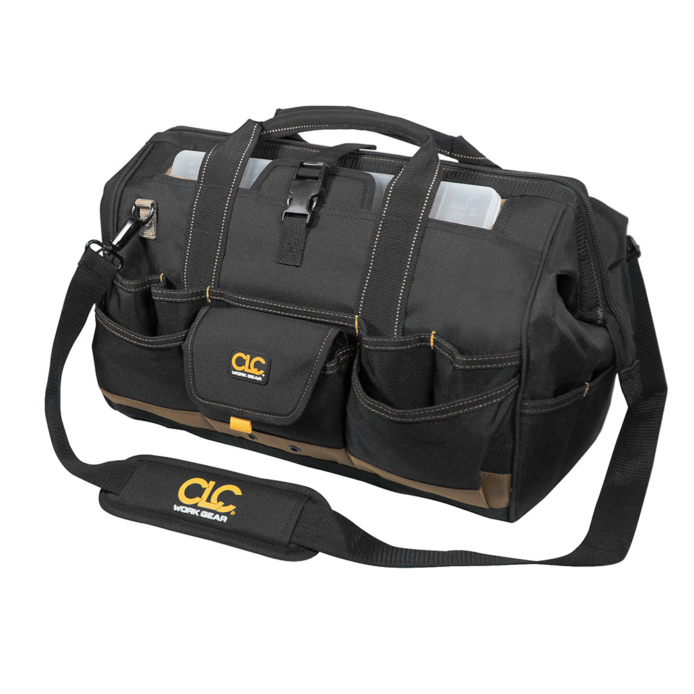 CLC 1535 Tool Bag w/ Top-Side Plastic Parts Tray - 18"