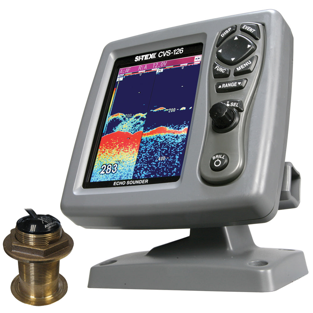 SI-TEX CVS-126 Dual Frequency Color Echo Sounder w/B60 12 Transducer B-60-12-CX