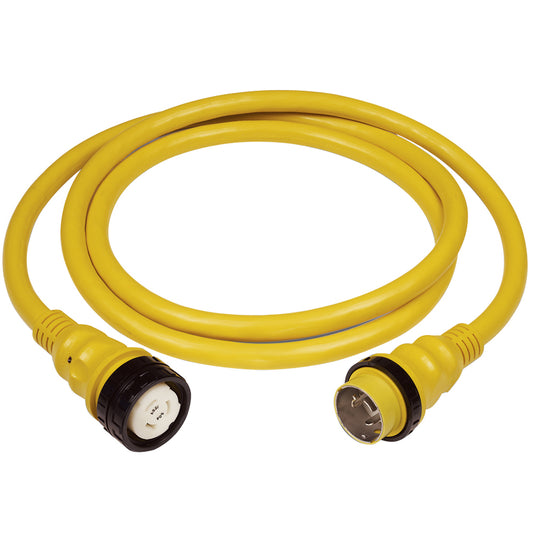 Marinco 50Amp 125/250V Shore Power Cable - 25' - Yellow