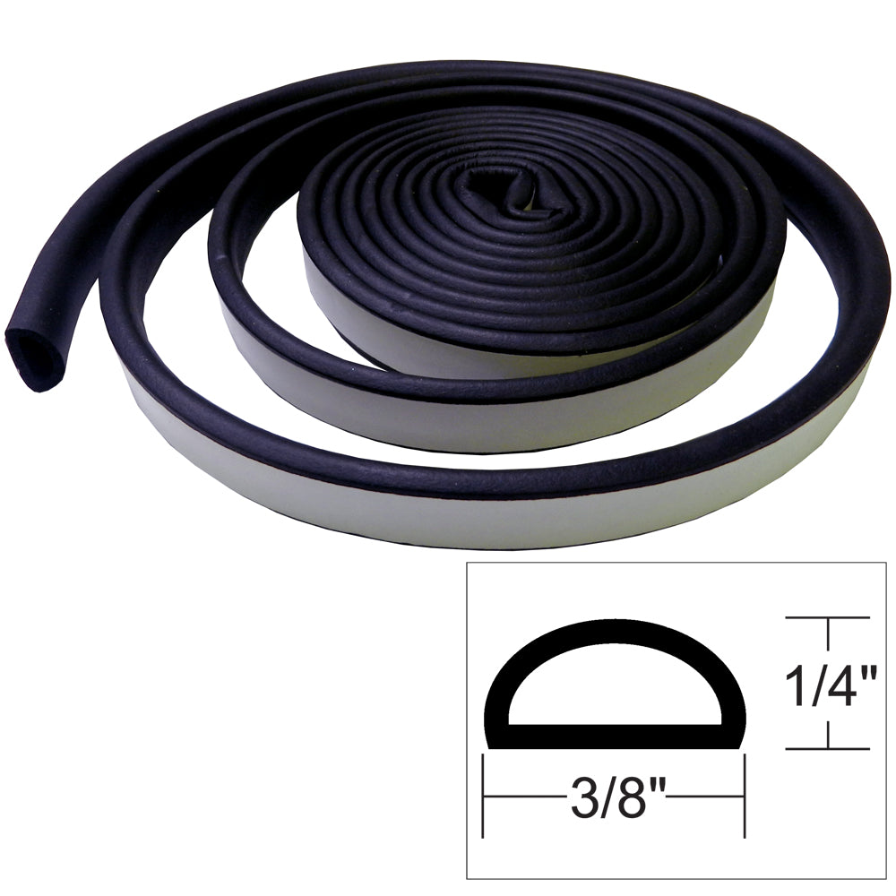 TACO Weather Seal - 10'L x 1/4"H x 3/8"W - Black