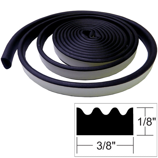 TACO Weather Seal - 10'L x "H x 3/8"W - Black