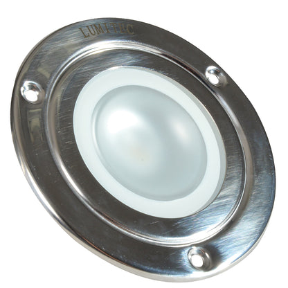 Lumitec Shadow - Flush Mount Down Light - Polished SS Finish - 3-Color Red/Blue Non Dimming w/White Dimming