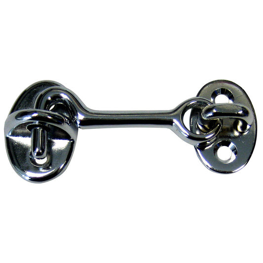 Whitecap Cabin Door Hook - CP/Brass - 2"