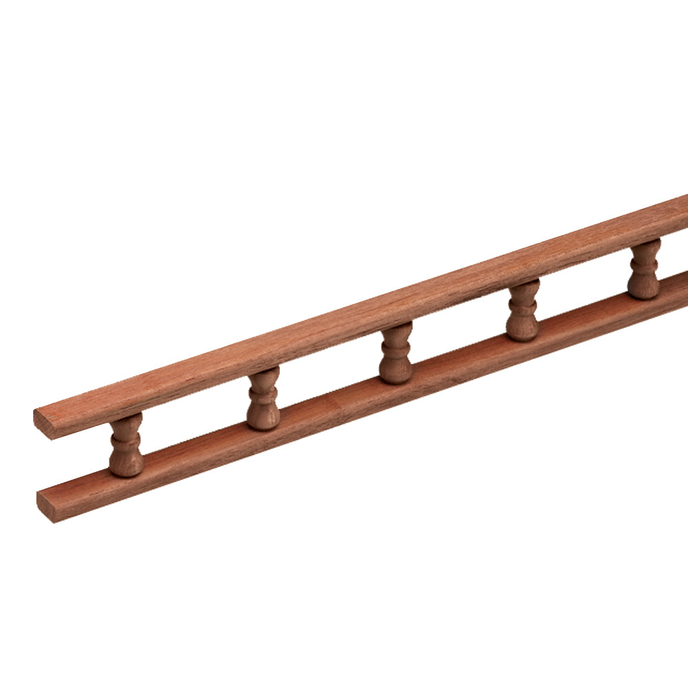 Whitecap Teak Standard Pin Rail - 5'