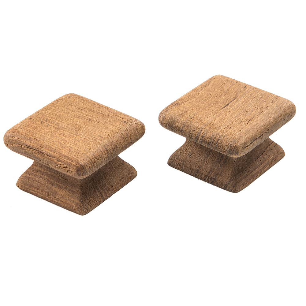 Whitecap Teak Square Drawer Knob - 1-1/8" - 2 Pack