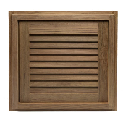 Whitecap Teak Louvered Door & Frame - Right Hand - 15" x 15"