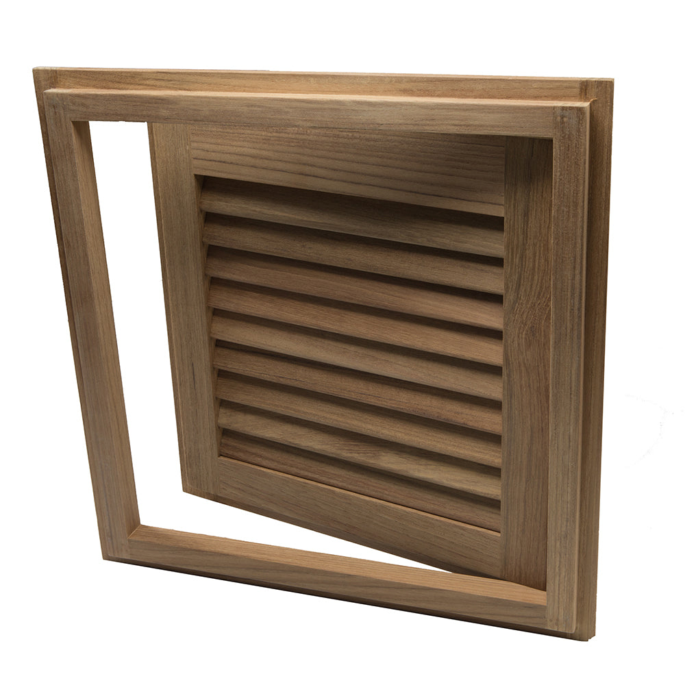 Whitecap Teak Louvered Door & Frame - Right Hand - 15" x 15"