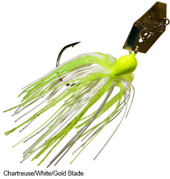 Z-Man Original Chatterbait 3-8 oz. Chartreuse-White-Gold Blade