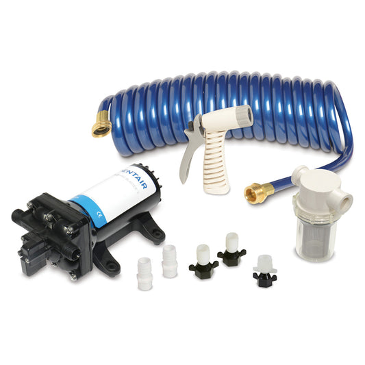 Shurflo by Pentair PRO WASHDOWN KIT II Ultimate - 12 VDC - 5.0 GPM - Includes Pump, Fittings, Nozzle, Strainer, 25 Hose