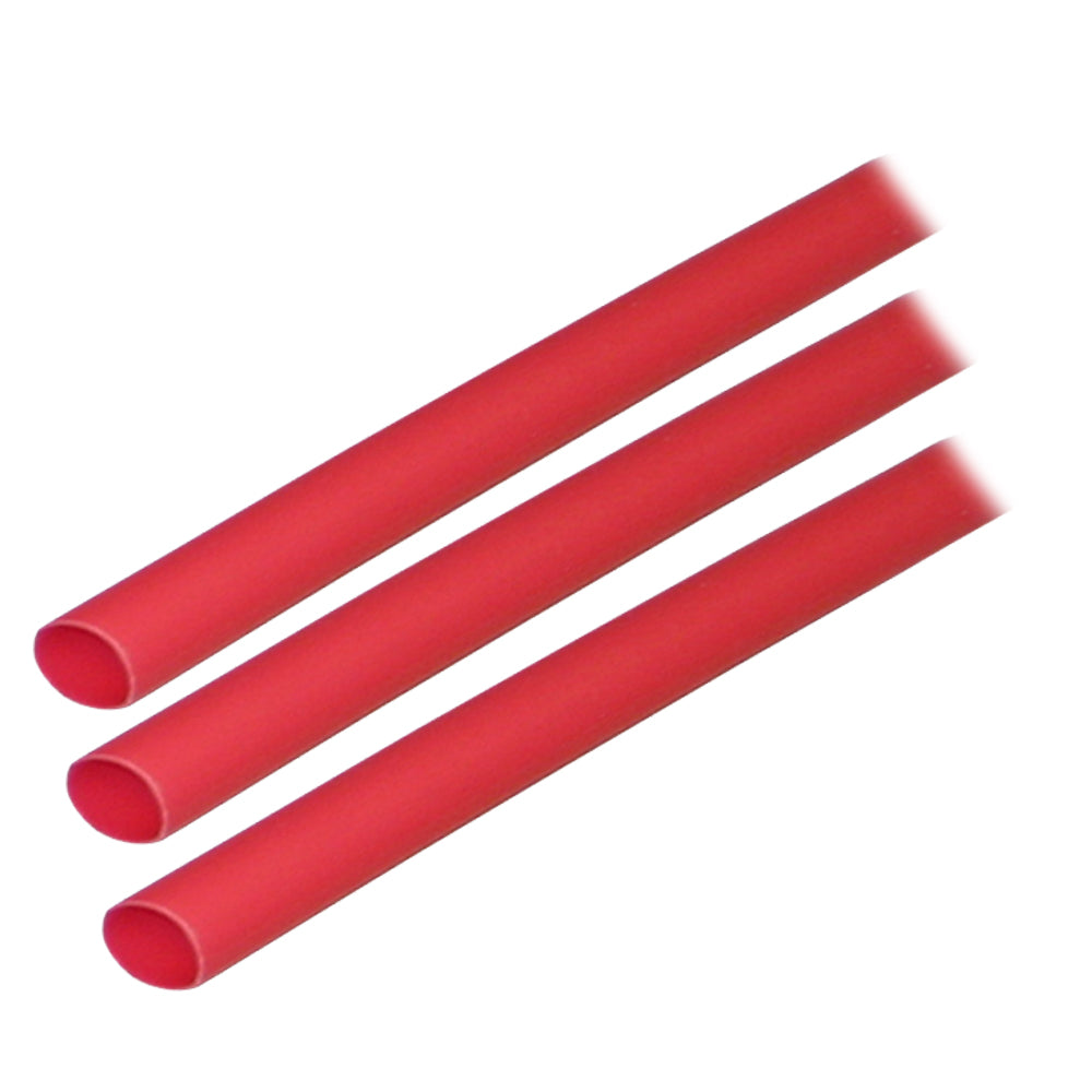 Ancor Adhesive Lined Heat Shrink Tubing (ALT) - 1/4" x 3" - 3-Pack - Red