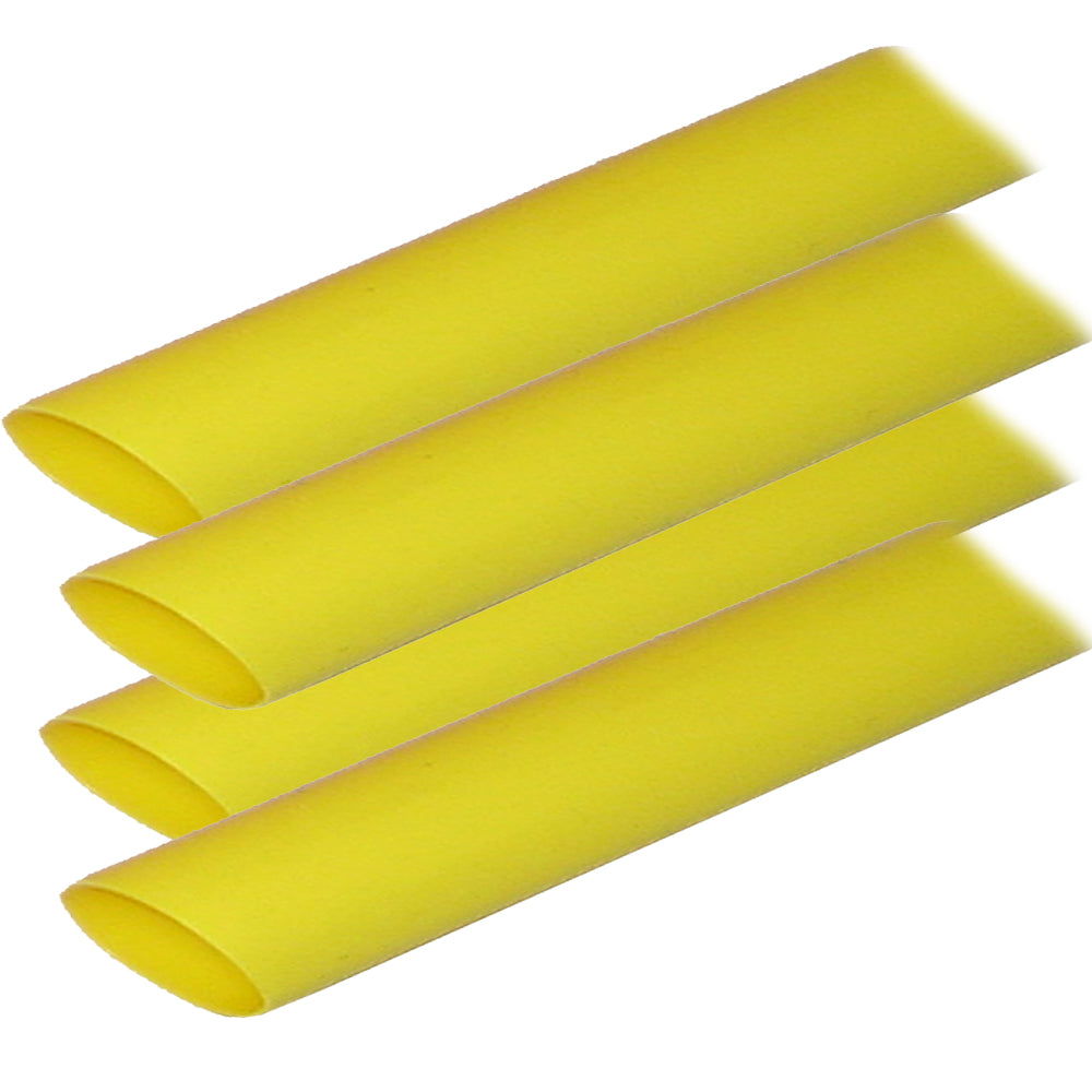 Ancor Adhesive Lined Heat Shrink Tubing (ALT) - 3/4" x 12" - 4-Pack - Yellow