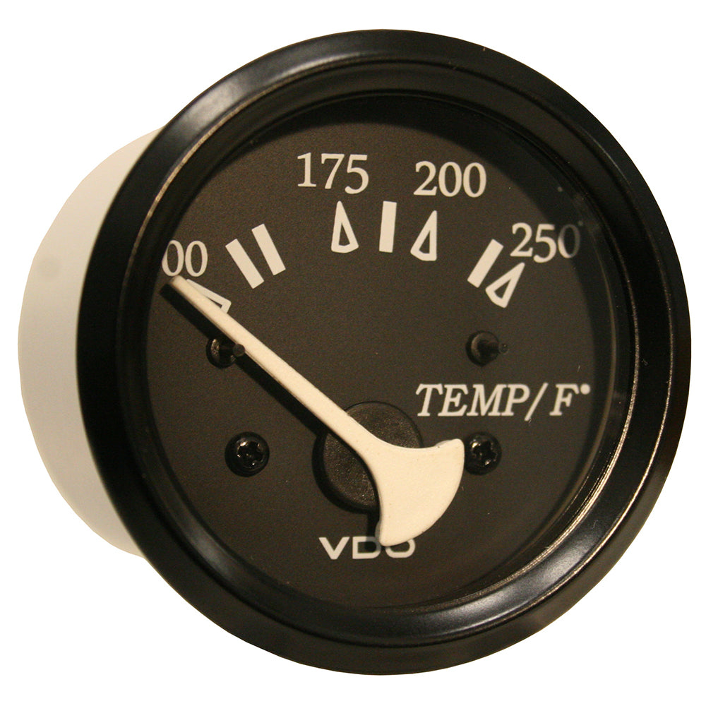 VDO Cockpit Marine 52mm (2-1/16") 250 F Water Temperature Gauge - Black Dial/Bezel