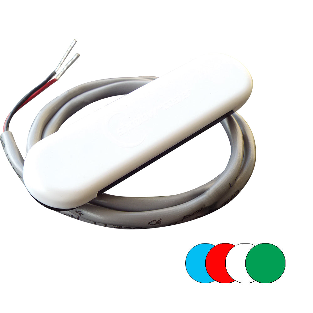 Shadow-Caster Courtesy Light w/2' Lead Wire - White ABS Cover - RGB Multi-Color - 4-Pack