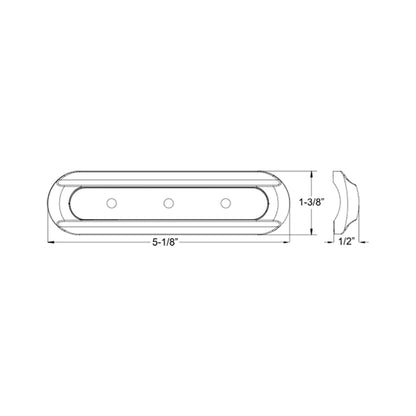 TACO 4-LED Deck Light - Flat Mount - White Housing