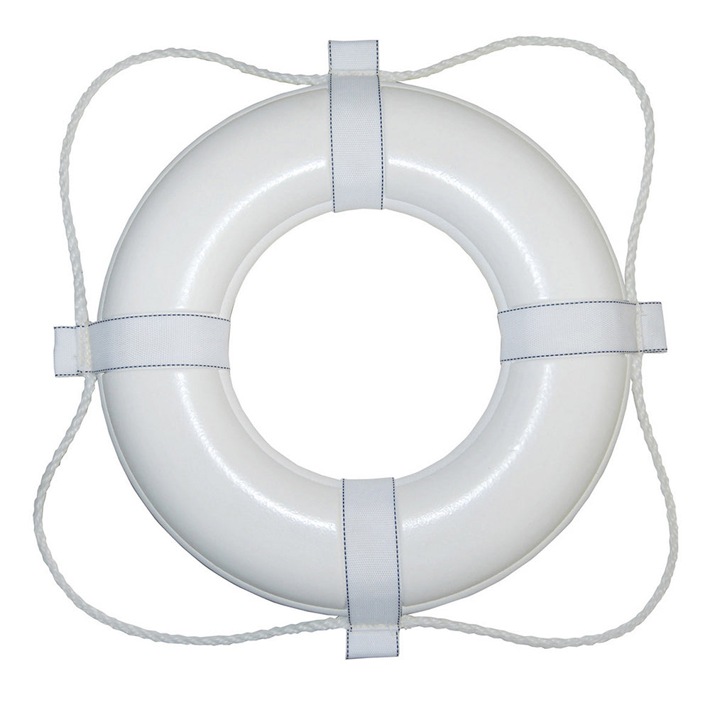 Taylor Made White 30" Foam Ring Buoy w/White Grab Line