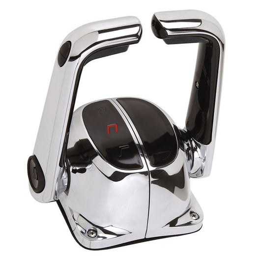 UflexTwin Lever Top Mount Control w/Neutral Lock  Trim Switch - Chrome