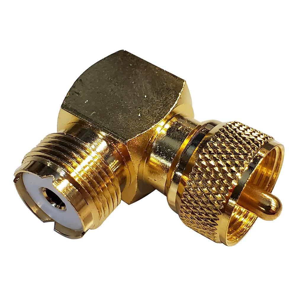 Shakespeare Right Angle Connector - PL-259 to SO-239 Adapter