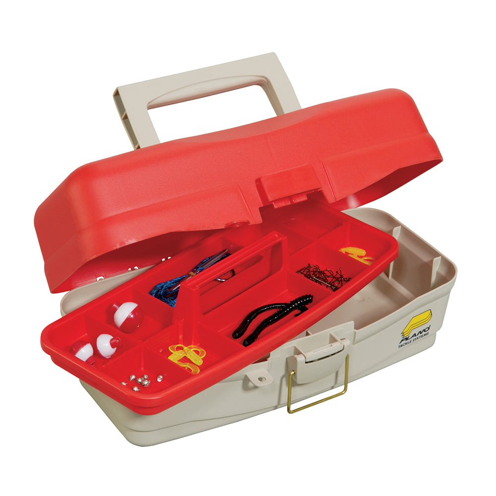 Plano Take Me Fishing Tackle Kit Box - Red/Beige