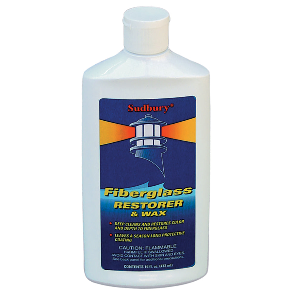 Sudbury One Step Fiberglass Restorer  Wax - 16oz Liquid