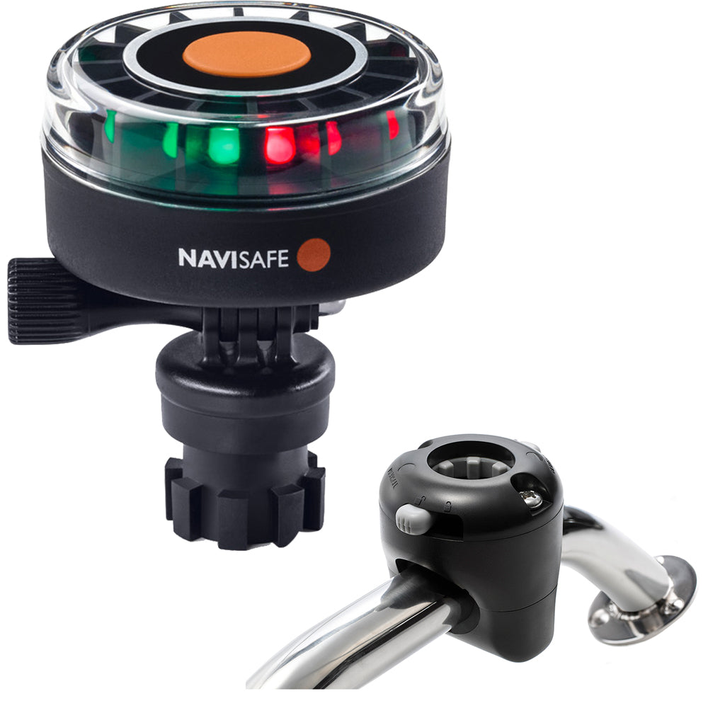 Navisafe Navilight 2NM Tricolor w/Navimount Base  Rail Mount - Black