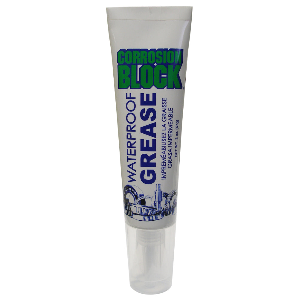 Corrosion Block High Performance Waterproof Grease - 2oz Tube - Non-Hazmat, Non-Flammable  Non-Toxic