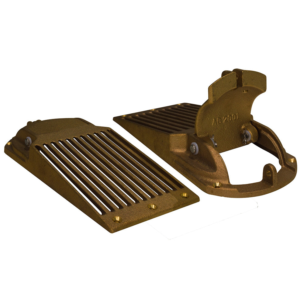 GROCO Bronze Slotted Hull Scoop Strainer w/Access Door f/Up to 1-1/4" Thru Hull