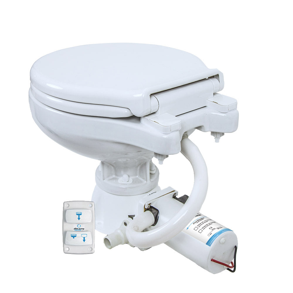 Albin Group Marine Toilet Silent Electric Compact - 12V