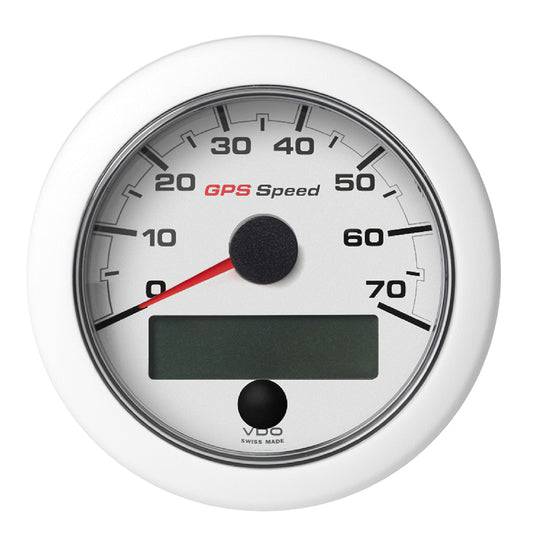 Veratron 3-3/8" (85mm) OceanLink GPS Speedometer (0-70 KN/MPH/KMH) - White Dial  Bezel