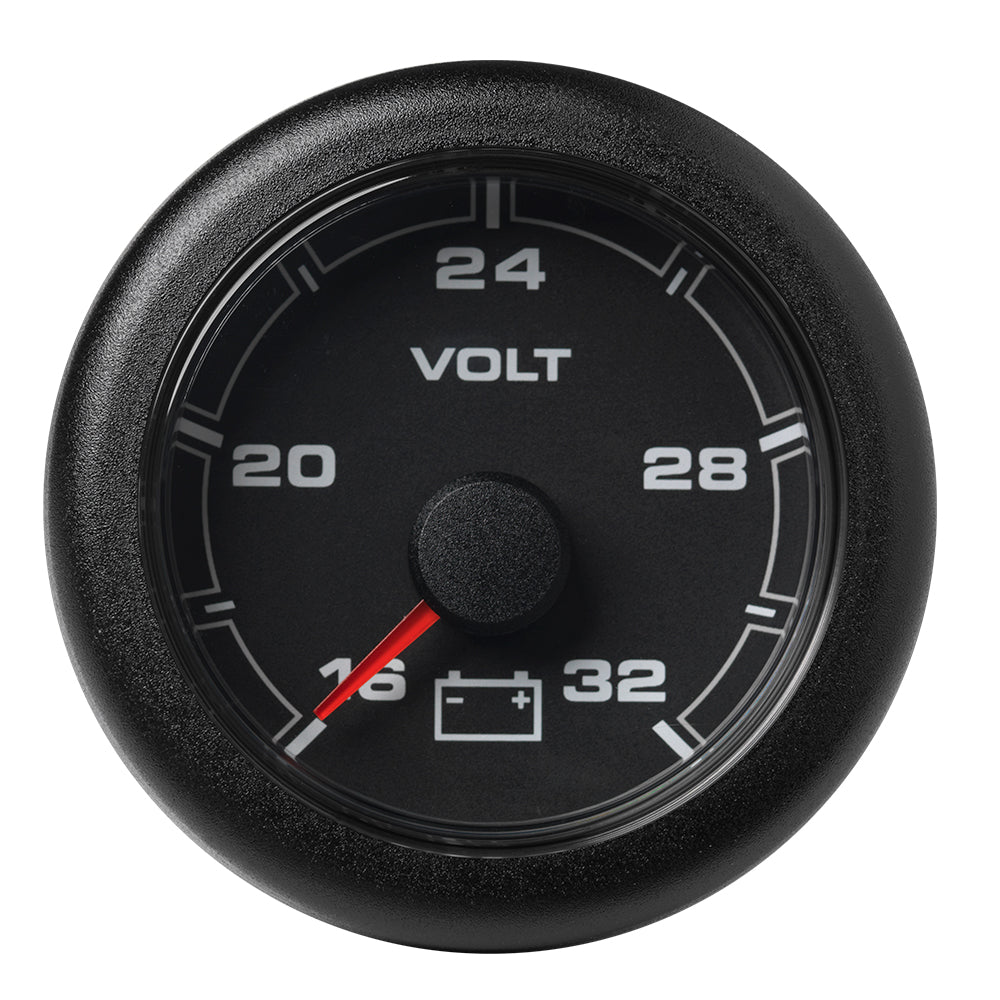 Veratron 52MM (2-1/16") OceanLink Battery Voltage Gauge - 16 to 32V - Black Dial  Bezel