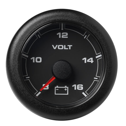 Veratron 52MM (2-1/16") OceanLink Battery Voltage Gauge - 8 to 16 V - Black Dial  Bezel