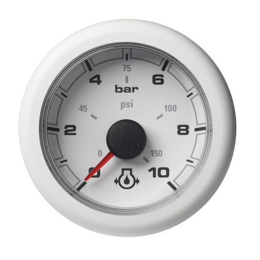 Veratron 52MM (2-1/16") OceanLink Engine Oil Pressure - 10 Bar/150 PSI - White Dial  Bezel