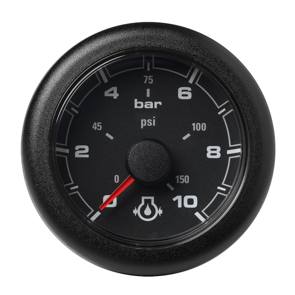 Veratron 52MM (2-1/16") OceanLink Engine Oil Pressure Gauge -10 Bar/150 PSI - Black Dial  Bezel