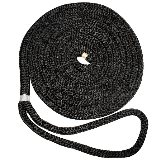 New England Ropes 3/8" Double Braid Dock Line - Black - 25