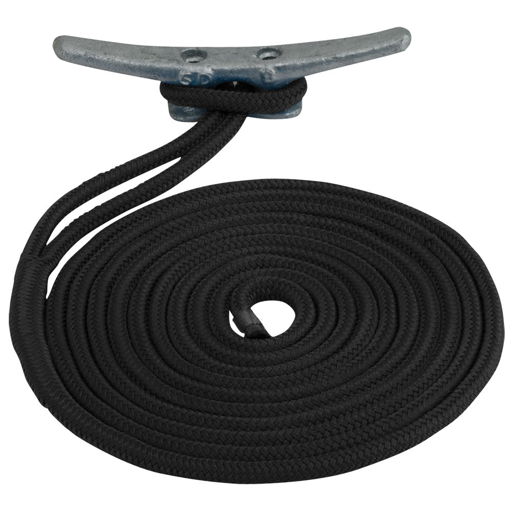 Sea-Dog Double Braided Nylon Dock Line - 5/8" x 20 - Black