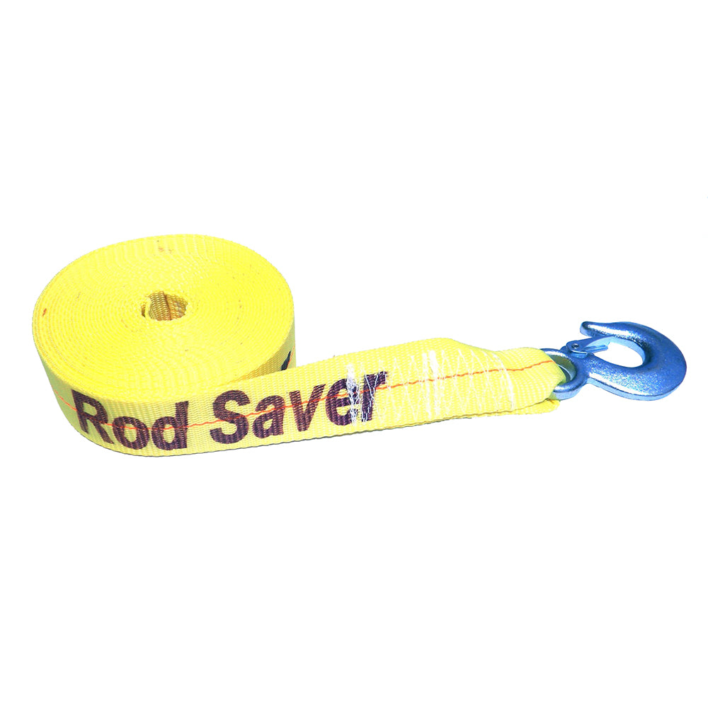 Rod Saver Heavy-Duty Winch Strap Replacement - Yellow - 2" x 25