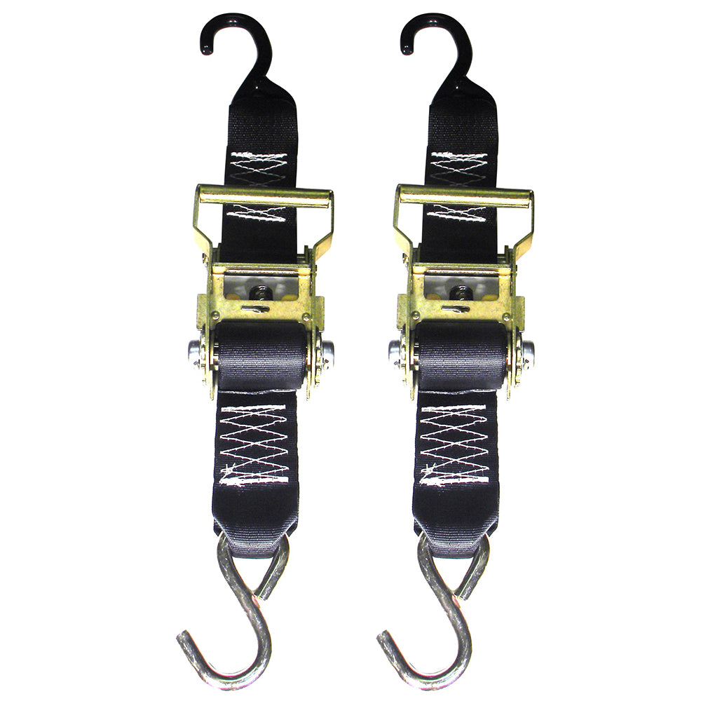 Rod Saver Heavy-Duty Ratchet Trailer Tie-Down - 2" x 3 - Pair