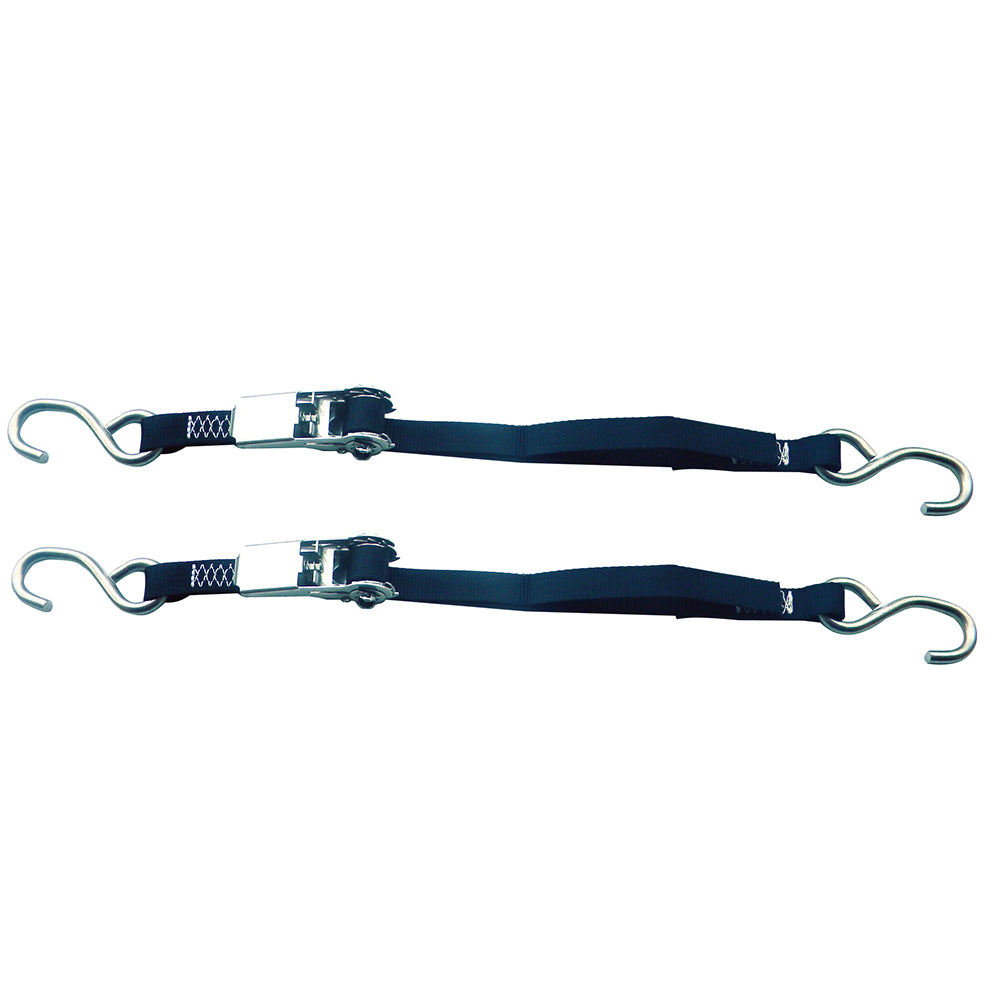 Rod Saver Stainless Steel Ratchet Tie-Down - 1" x 6 - Pair