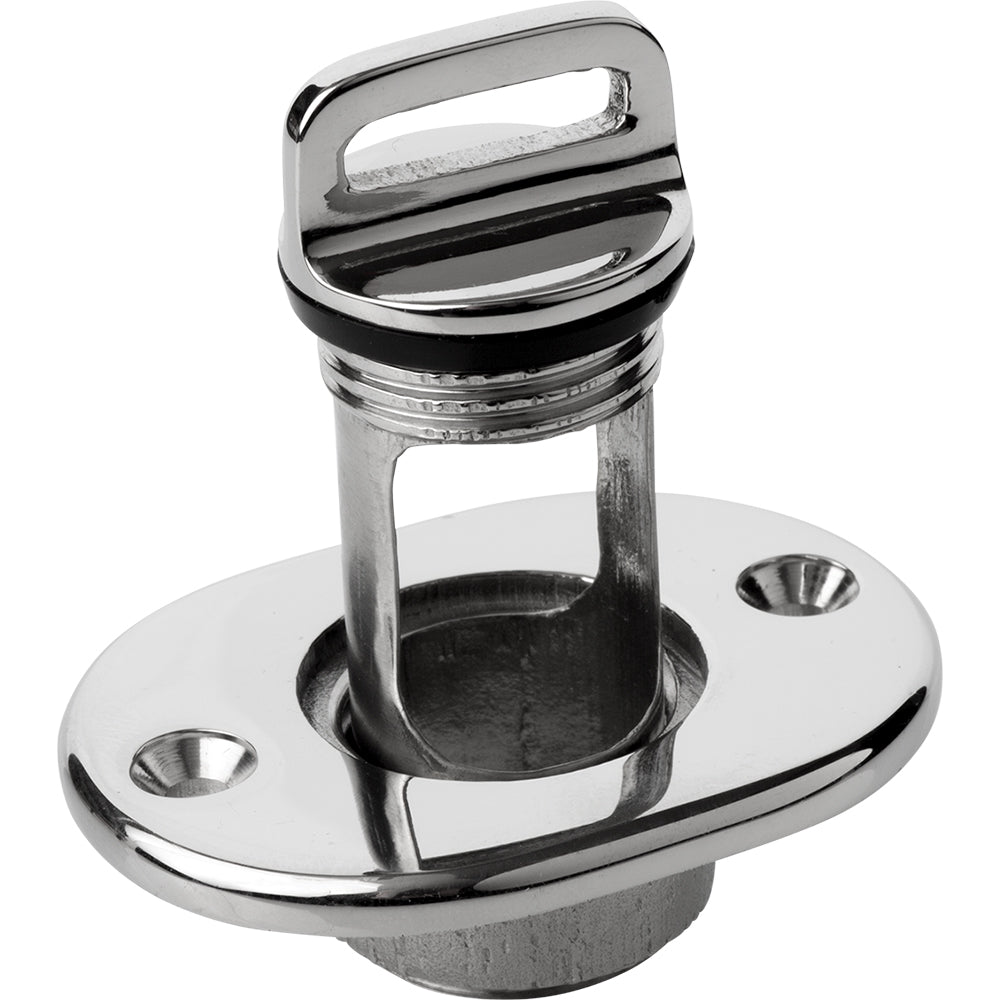 Sea-Dog Oblong Captive Garboard Drain  Plug - 316 Stainless Steel