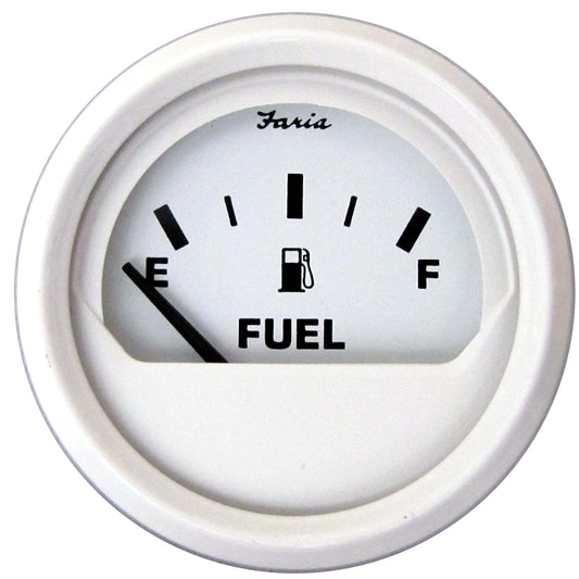 Faria Dress White 2" Fuel Level Gauge (Metric)