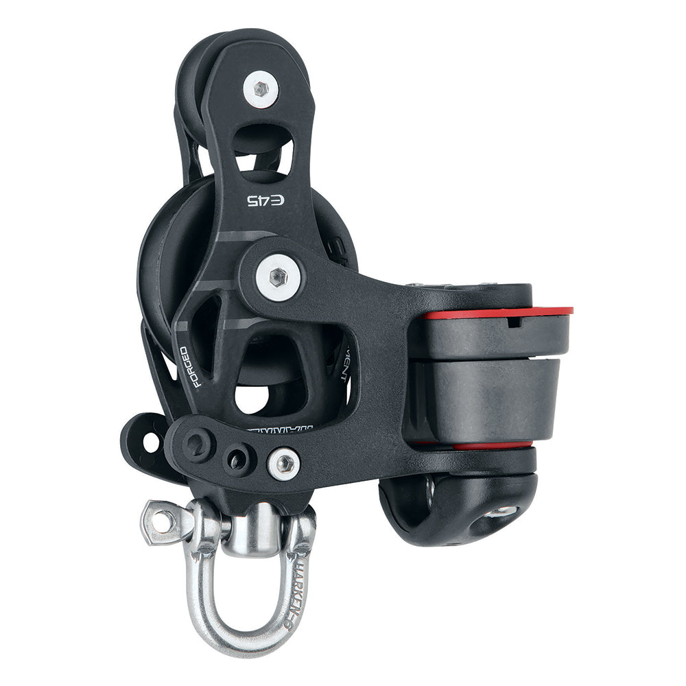 Harken 45mm Single Aluminum Element Fiddle Block w/Swivel  150 Cam Cleat